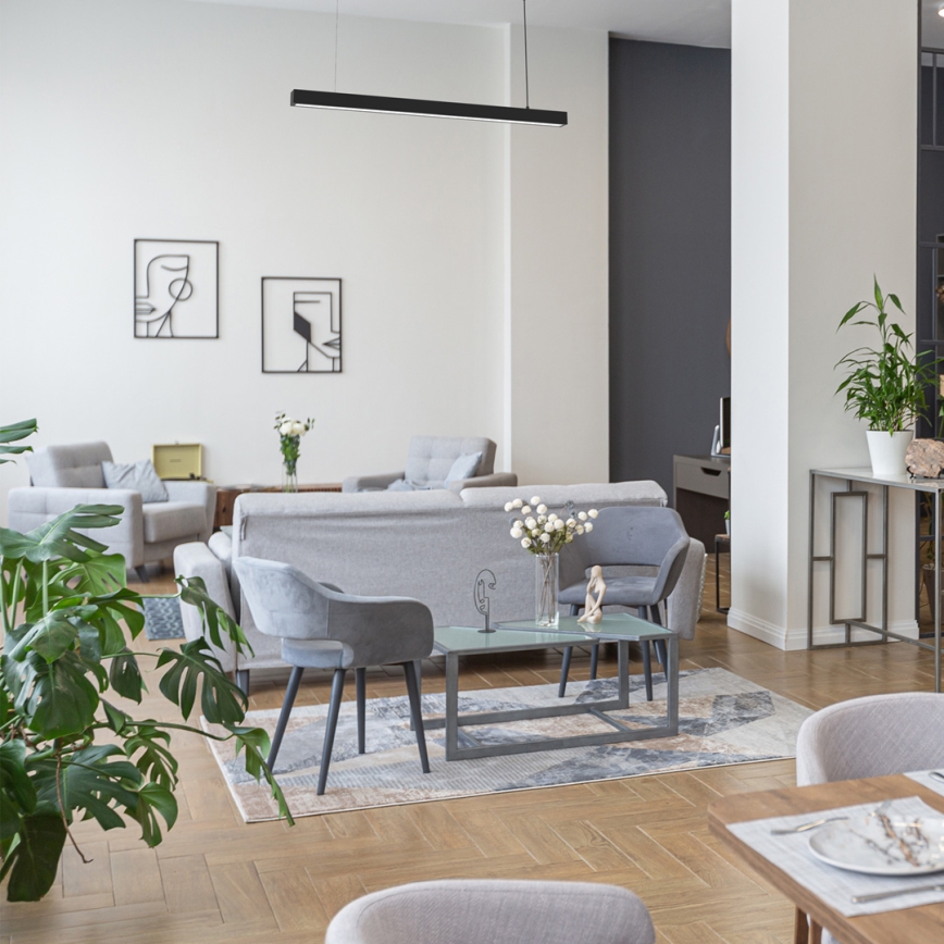 Candeeiro de teto suspenso LUNGO T8 1xG13/18W/230V preto