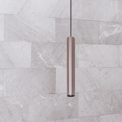 Lustre suspenso com cabo LUNGOMARE 1xGU10/10W/230V cromo mate