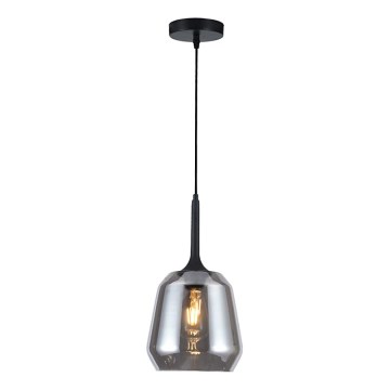 Lustre em cabo MAEVA 1xE27/40W/230V fumê/preto