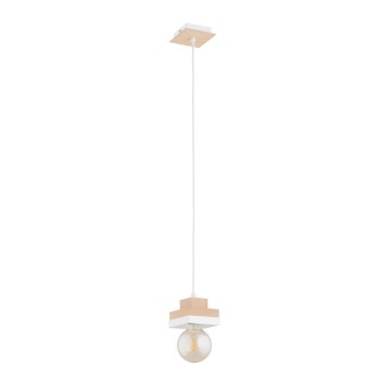 Lustre em cabo MIKO 1xE27/15W/230V branco/bege