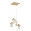 Lustre em cabo MIKO 4xE27/15W/230V branco/bege