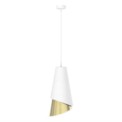 Lustre em cabo MODA 1xE27/15W/230V branco/dourado