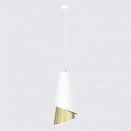 Lustre em cabo MODA 1xE27/15W/230V branco/dourado