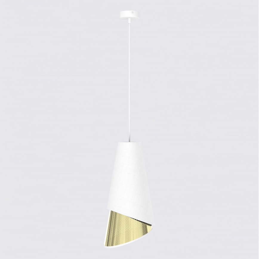 Lustre em cabo MODA 1xE27/15W/230V branco/dourado