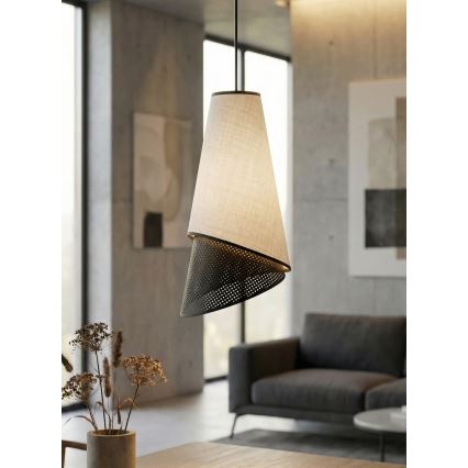 Lustre em cabo MODA 1xE27/15W/230V cinzento/preto
