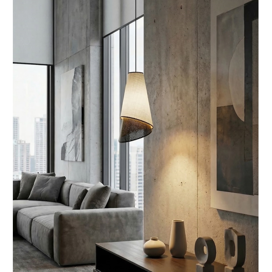 Lustre em cabo MODA 1xE27/15W/230V cinzento/preto