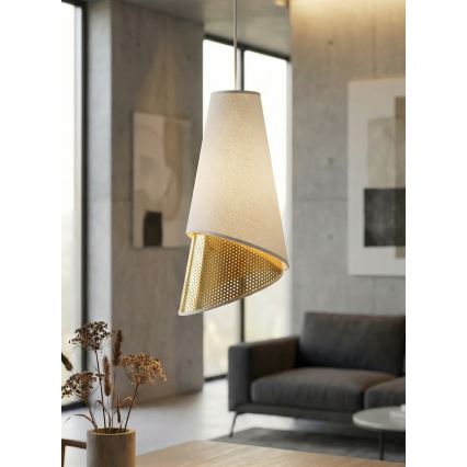 Lustre em cabo MODA 3xE27/15W/230V branco/dourado