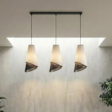 Lustre em cabo MODA 3xE27/15W/230V cinzento/preto
