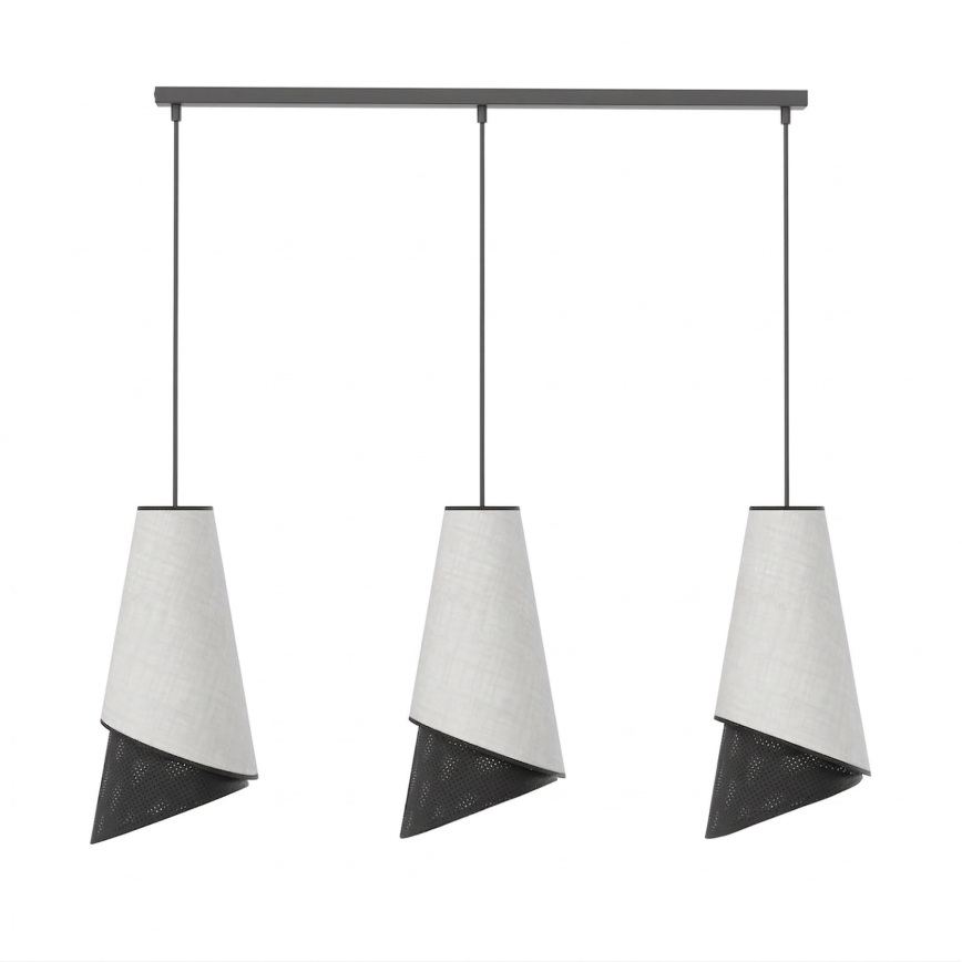 Lustre em cabo MODA 3xE27/15W/230V cinzento/preto