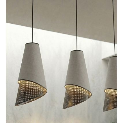 Lustre em cabo MODA 3xE27/15W/230V cinzento/preto