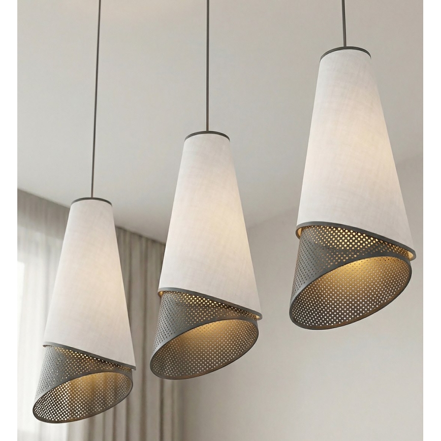 Lustre em cabo MODA 3xE27/15W/230V cinzento/preto