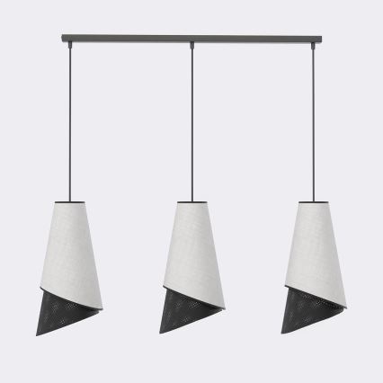Lustre em cabo MODA 3xE27/15W/230V cinzento/preto