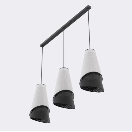 Lustre em cabo MODA 3xE27/15W/230V cinzento/preto