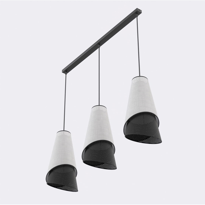 Lustre em cabo MODA 3xE27/15W/230V cinzento/preto