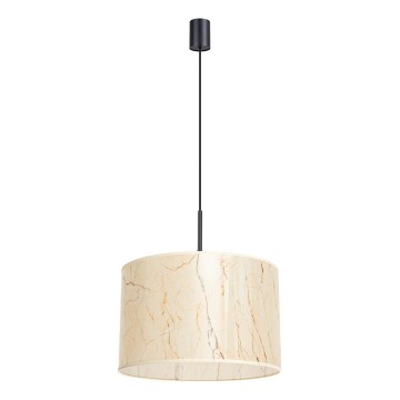 Lustre em cabo NEVIA 1xE27/15W/230V Ø 40 cm bege / acabamento em mármore