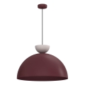 Lustre em cabo NEVIS 1xE27/15W/230V, Ø 50 cm, cor borgonha
