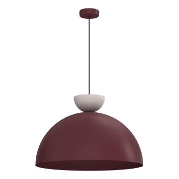Lustre em cabo NEVIS 1xE27/15W/230V, Ø 50 cm, cor borgonha