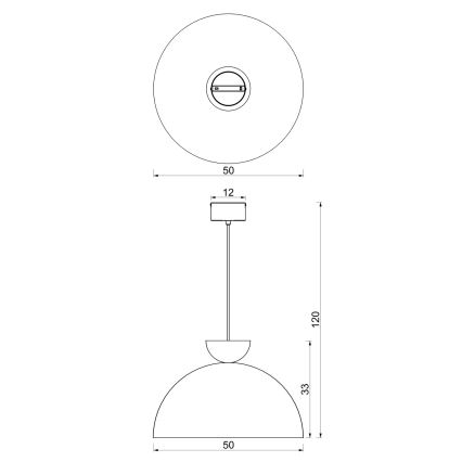 Lustre em cabo NEVIS 1xE27/15W/230V, Ø 50 cm, cor borgonha