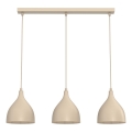 Lustre em cabo NOAK CLASSIC 3xE27/15W/230V bege