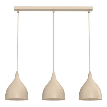 Lustre em cabo NOAK CLASSIC 3xE27/15W/230V bege