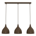Lustre em cabo NOAK CLASSIC 3xE27/15W/230V castanho