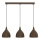 Lustre em cabo NOAK CLASSIC 3xE27/15W/230V castanho
