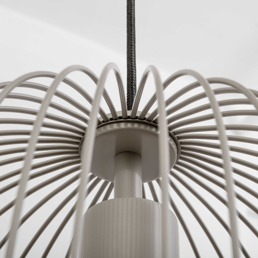 Lustre em cabo OVELLA 1xE27/15W/230V Ø 34 cm bege