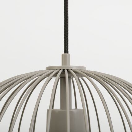 Lustre em cabo OVELLA 1xE27/15W/230V Ø 34 cm bege