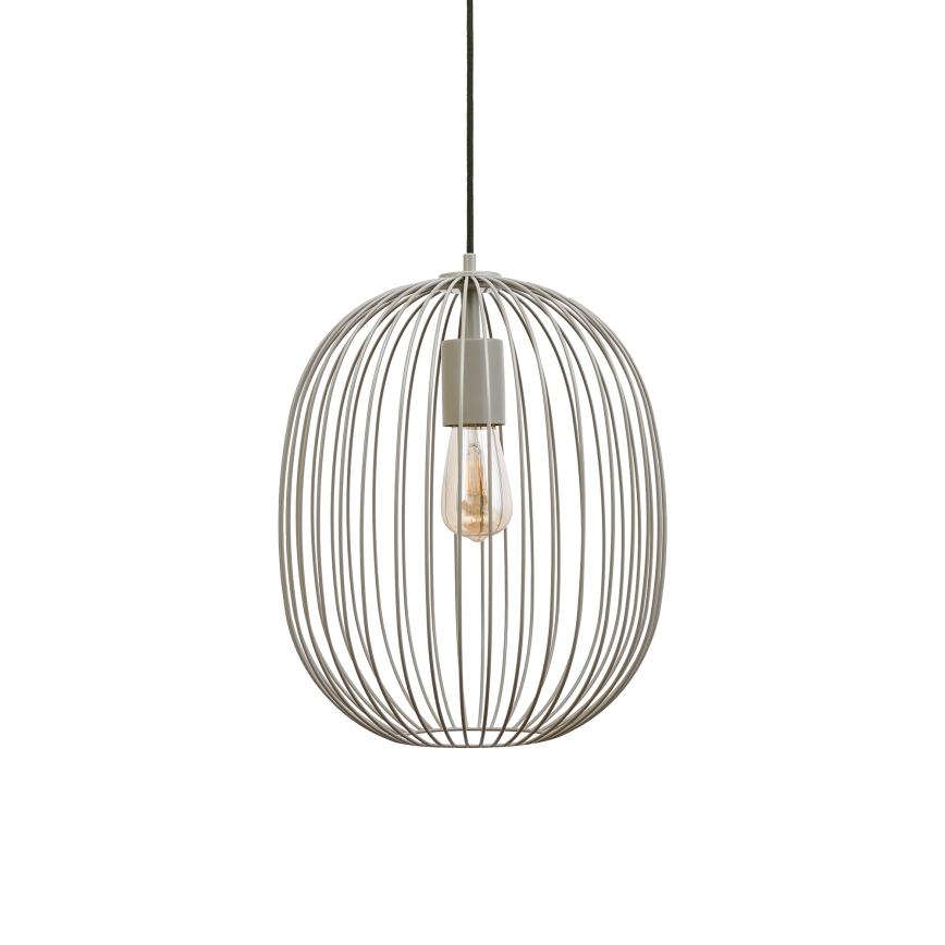 Lustre em cabo OVELLA 1xE27/15W/230V Ø 34 cm bege