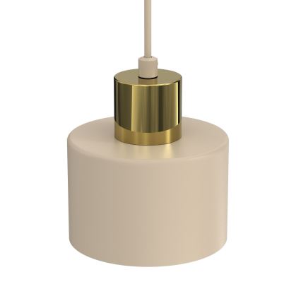 Lustre em cabo PARKLA 1xE27/15W/230V bege/dourado
