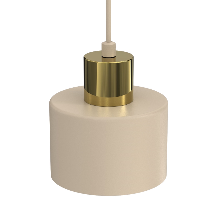 Lustre em cabo PARKLA 1xE27/15W/230V bege/dourado