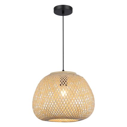Lustre em cabo PETRA 1xE27/15W/230V, Ø 35 cm, bambu
