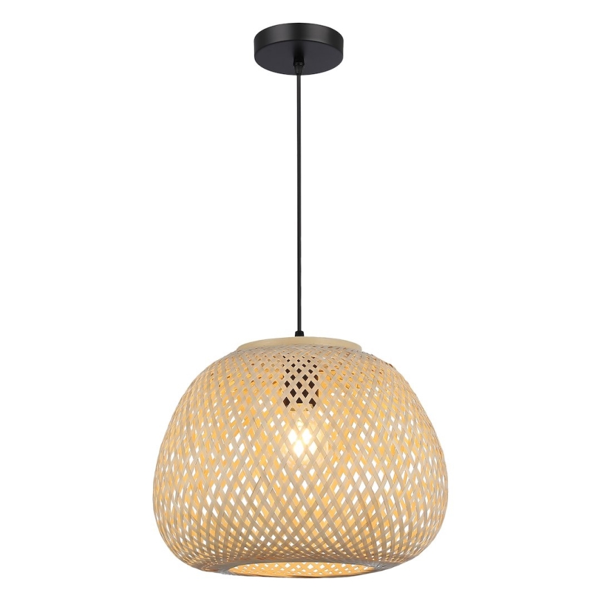 Lustre em cabo PETRA 1xE27/15W/230V, Ø 35 cm, bambu