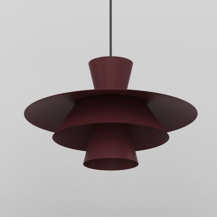 Lustre em cabo PLATO 1xE27/15W/230V bordô
