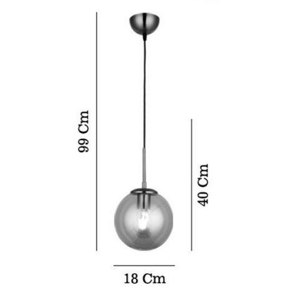 Lustre em cabo POLINO 1xE27/40W/230V bronze
