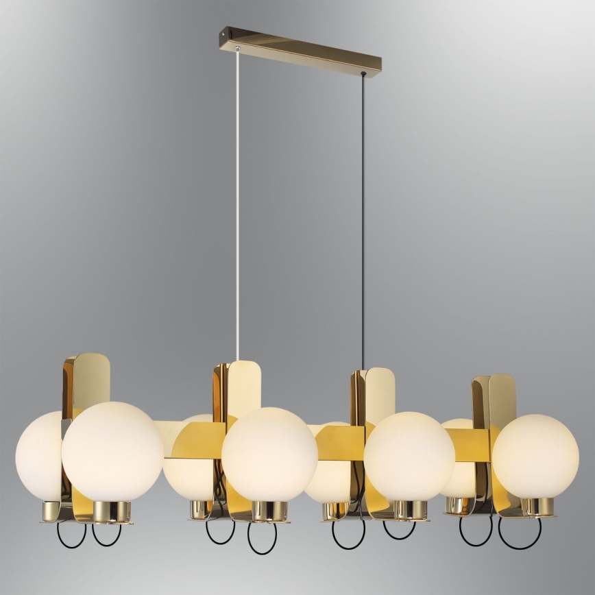 Lustre em cabo REGGIO 8xE27/40W/230V dourado
