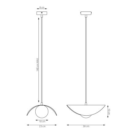 Lustre em cabo RITUAL 1xG9/8W/230V bege