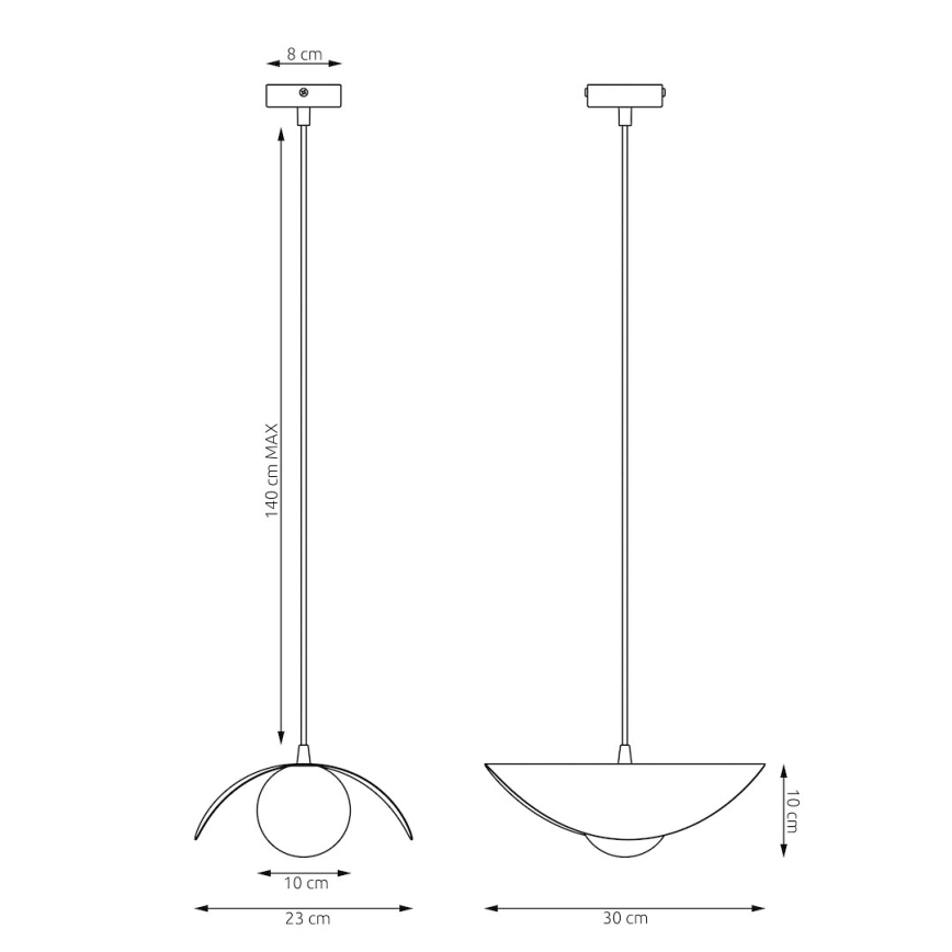 Lustre em cabo RITUAL 1xG9/8W/230V bege