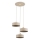 Lustre em cabo SELIA 3xE27/15W/230V bege/dourado