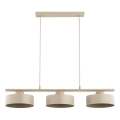 Lustre em cabo SELIA 3xE27/15W/230V bege