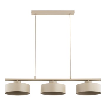 Lustre em cabo SELIA 3xE27/15W/230V bege