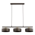 Lustre em cabo SELIA 3xE27/15W/230V castanho