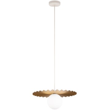 Lustre em cabo SUNPLISS 1xG9/10W/230V diâmetro 35 cm dourado/creme