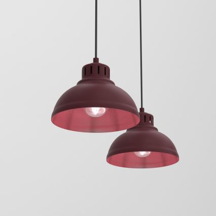 Lustre em cabo SVEN 2xE27/15W/230V bordô