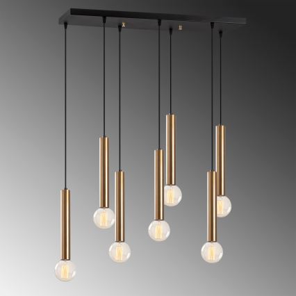 Lustre em cabo TEMPO 7xE27/40W/230V dourado