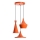 Lustre em cabo TOM 3xE27/40W/230V laranja