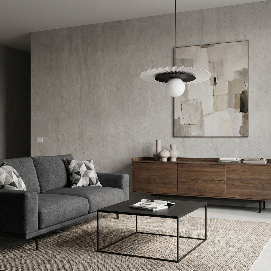 Lustre em cabo UMBRA 1xG9/8W/230V preto/branco