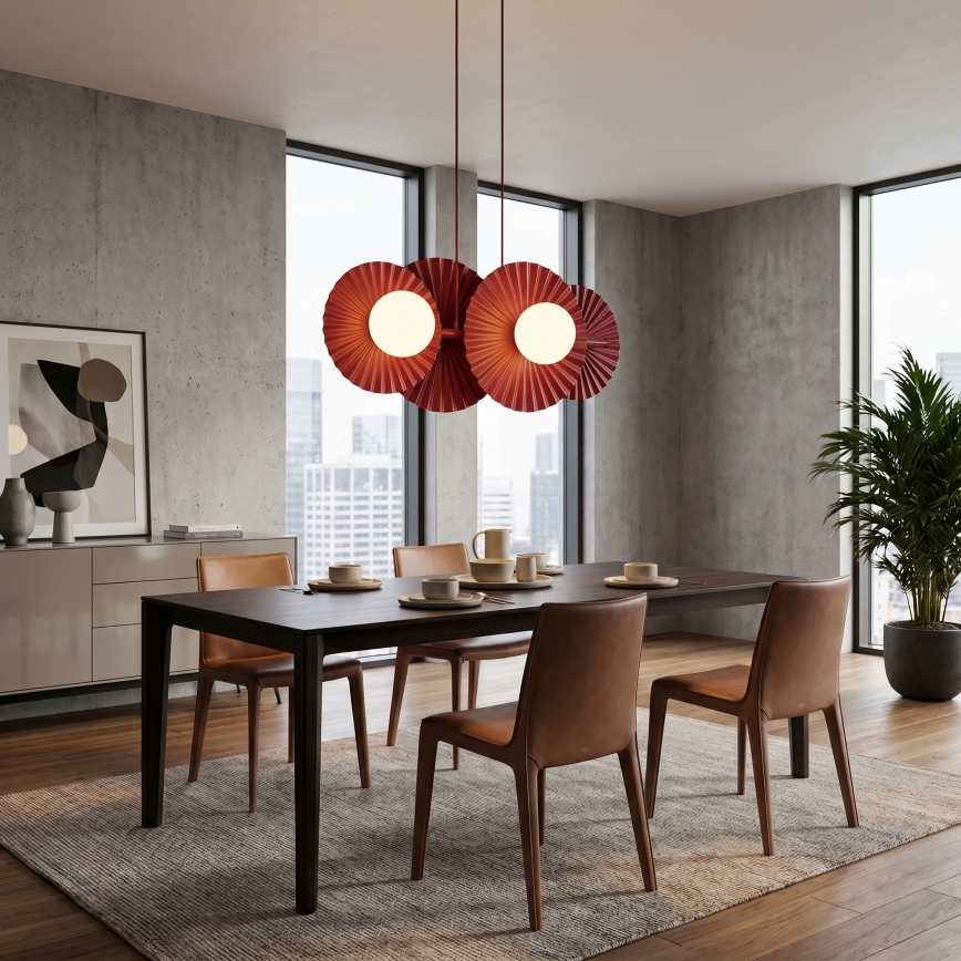 Lustre em cabo UMBRA 4xG9/8W/230V, vermelho