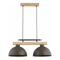 Lustre em cabo VERTA 2xE27/15W/230V castanho/bege