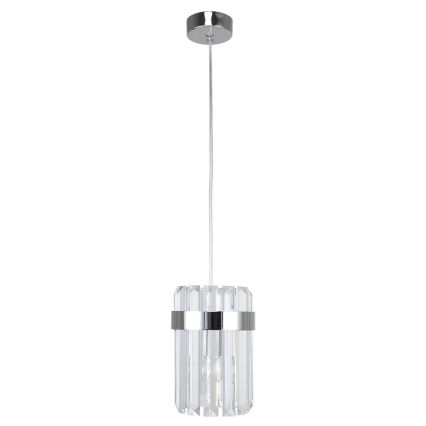 Lustre em cabo VETRO 1xE14/10W/230V cromado brilhante